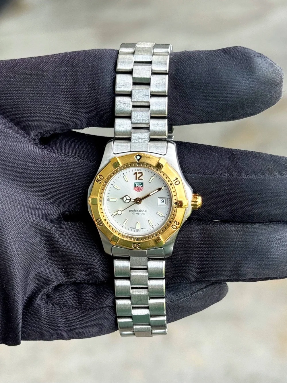 TAG Heuer Ladies Watch Two Tone Steel Professional 27mm WK1320-0 Silver Dial